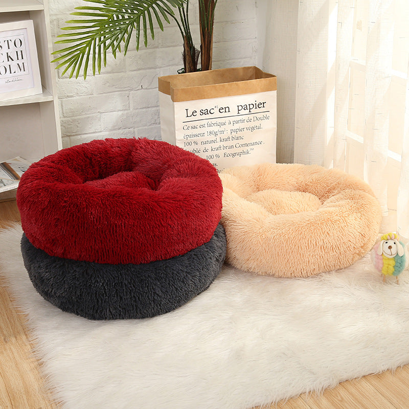 Super Soft Dog Bed Washable long plush Dog Kennel Deep Sleep Dog House Velvet Mats Sofa For Dog Chihuahua Dog Basket Pet Bed