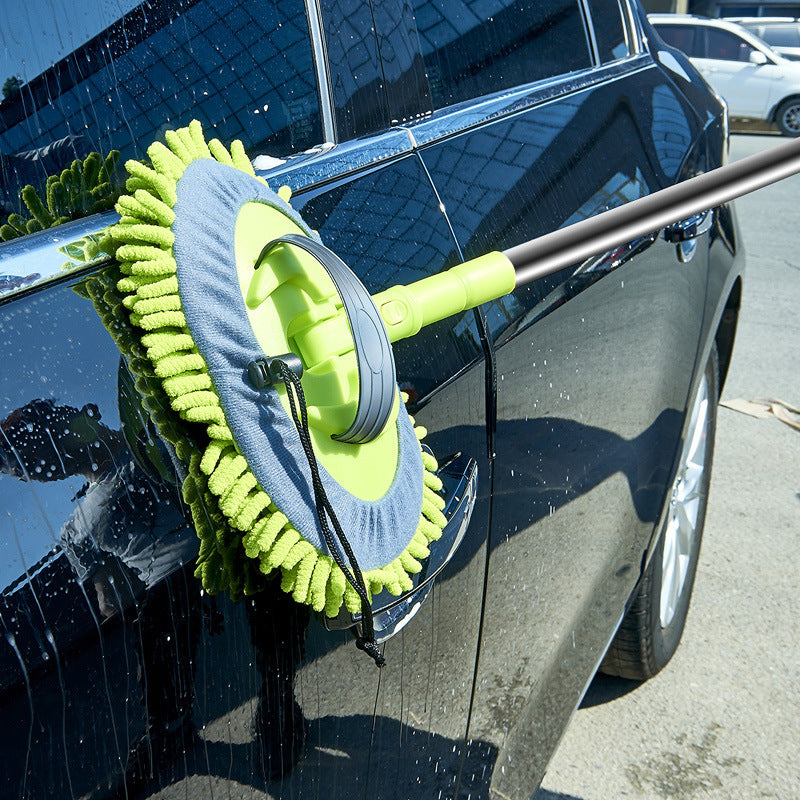 🚗🧼 3段伸縮式カーウォッシュモップ｜新型・乾湿両用・フラットモップ・車用クリーニングツール “手が届かない場所まで、ラクにキレイに。” 車の天井・フロントガラス・ボンネットまで しっかり洗える 3段伸縮式カーウォッシュモップ。 乾拭きも水拭きもできる万能ツールです。