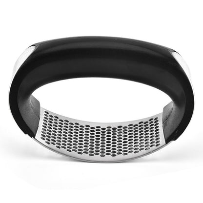 新型円形ガーリックプレス｜手動にんにくつぶし器・多用途アーク型キッチンミニミル