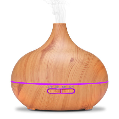 爆発性木目調アロマディフューザー400ml木目調家庭用カラフルなエッセンシャルオイルアロマディフューザー加湿器