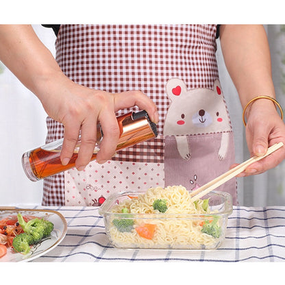 新しいステンレスオイルボトル、プッシュタイプオイルボトル、ガラスオイルポット、バーベキュースプレーボトル、スプレーボトル、バーベキュースプレーボトル