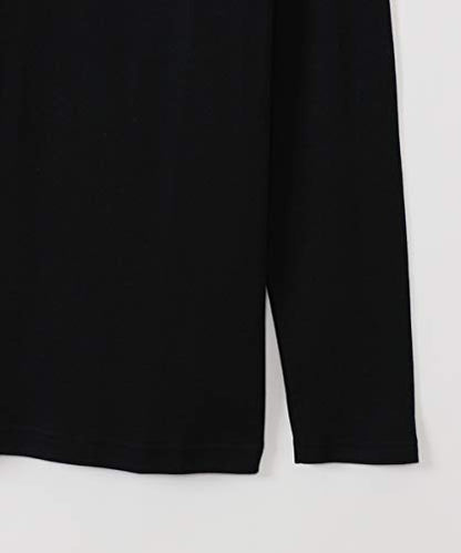 Hanes HM4-Q507A Men's Long T-Shirt, Warm Inner, Cold Protection, Thick Inner High Neck Shirt, Long Sleeve, Warm, 100% Cotton, Long Sleeve Shirt