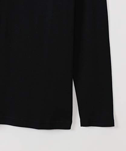 Hanes HM4-Q507A Men's Long T-Shirt, Warm Inner, Cold Protection, Thick Inner High Neck Shirt, Long Sleeve, Warm, 100% Cotton, Long Sleeve Shirt