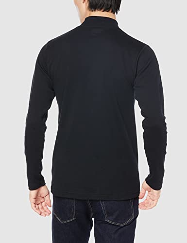 Hanes HM4-Q507A Men's Long T-Shirt, Warm Inner, Cold Protection, Thick Inner High Neck Shirt, Long Sleeve, Warm, 100% Cotton, Long Sleeve Shirt