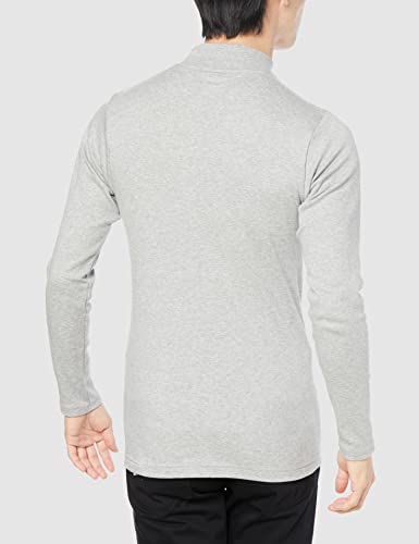 Hanes HM4-Q507A Men's Long T-Shirt, Warm Inner, Cold Protection, Thick Inner High Neck Shirt, Long Sleeve, Warm, 100% Cotton, Long Sleeve Shirt