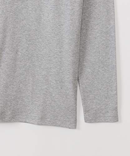 Hanes HM4-Q507A Men's Long T-Shirt, Warm Inner, Cold Protection, Thick Inner High Neck Shirt, Long Sleeve, Warm, 100% Cotton, Long Sleeve Shirt