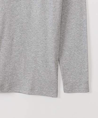 Hanes HM4-Q507A Men's Long T-Shirt, Warm Inner, Cold Protection, Thick Inner High Neck Shirt, Long Sleeve, Warm, 100% Cotton, Long Sleeve Shirt