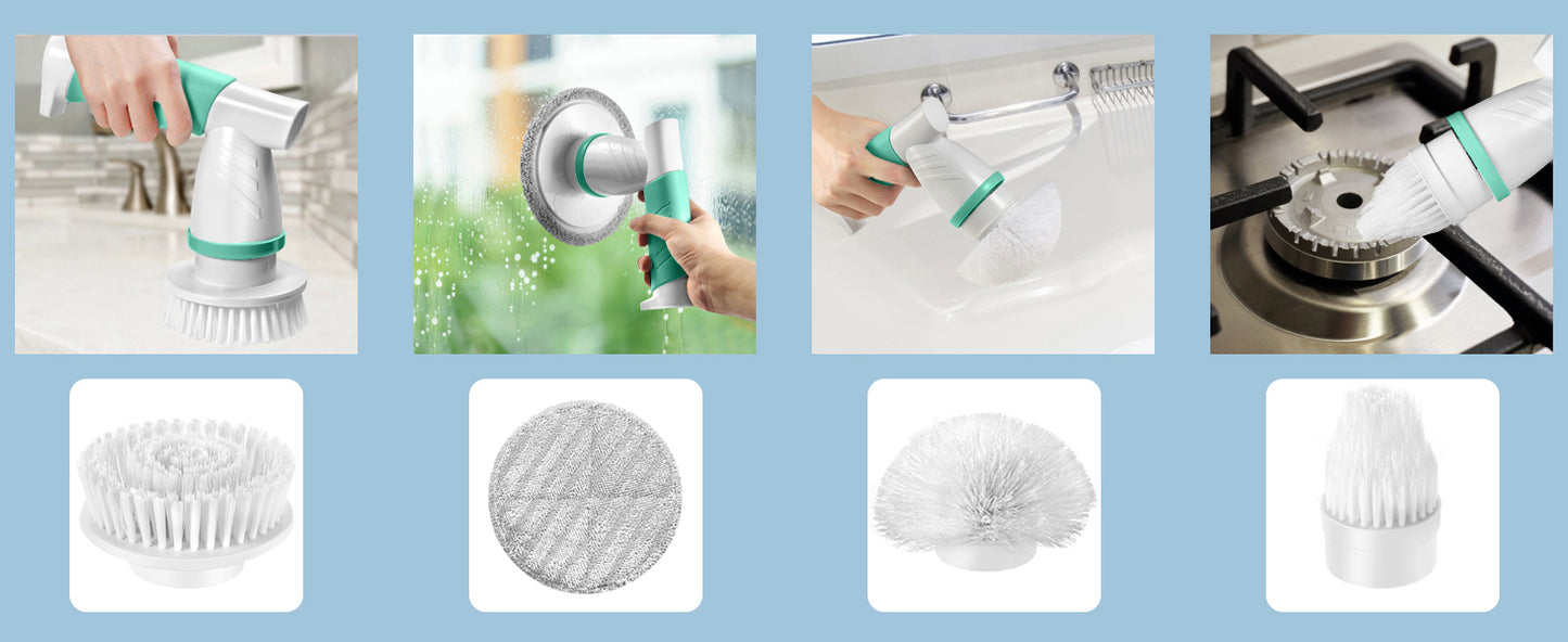 充電式電動クリーニングブラシ｜キッチン掃除用・タイル/ガラス対応・多機能家電