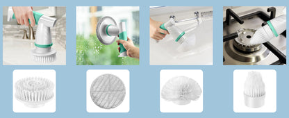 充電式電動クリーニングブラシ｜キッチン掃除用・タイル/ガラス対応・多機能家電