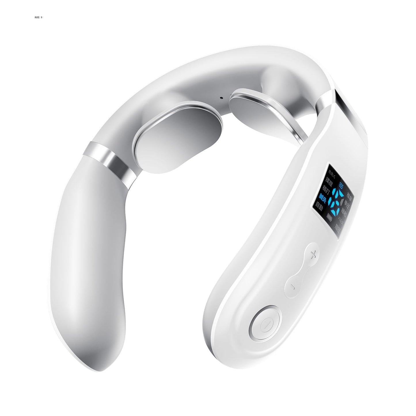 Neck Care Relaxation Device, (Heating x EMS & TENS W Effect), Quiet, Lightweight, Neck Refreshing, Hot Care, USB Rechargeable, Cordless, 10 Modes, 16 Strength Adjustments, LCD Display, Japanese