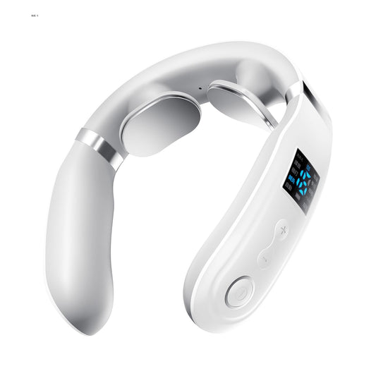Neck Care Relaxation Device, (Heating x EMS & TENS W Effect), Quiet, Lightweight, Neck Refreshing, Hot Care, USB Rechargeable, Cordless, 10 Modes, 16 Strength Adjustments, LCD Display, Japanese
