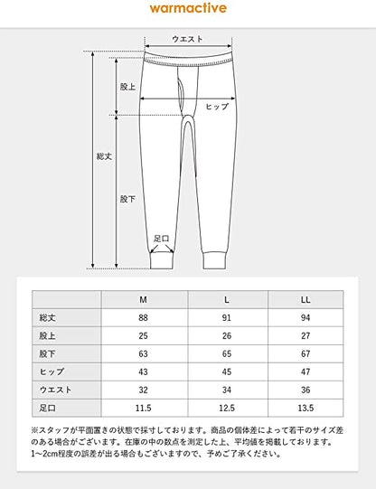 [fun.] Teijin Warm Inner Tights, 3-Piece Set, For Men, WARMACTIVE Thermal Warming Tights