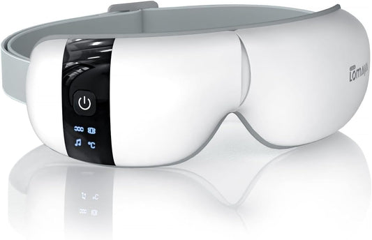 2024 New Design 360° Airbag Eye Warmer, Hot Eye Mask, Foldable, Sleeping Specialist, Eye Care, Eye Care (Vibration x Air Pressure x Graphene Heating), USB Rechargeable, Bluetooth Music, Auto Off