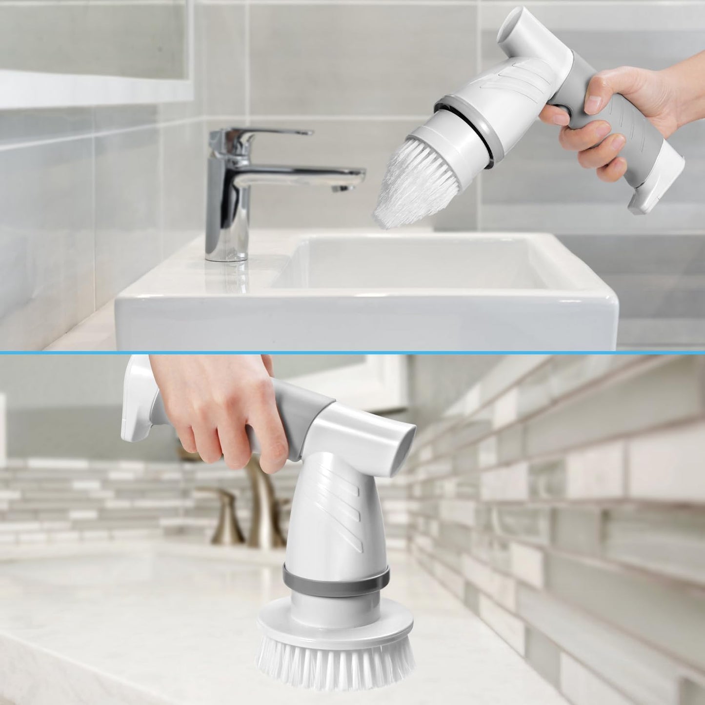 充電式電動クリーニングブラシ｜キッチン掃除用・タイル/ガラス対応・多機能家電