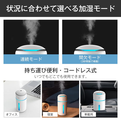 [2024 New Release] Tabletop Humidifier, Small, Type-C Rechargeable, Tabletop Humidifier, Disinfectant, Large Capacity, 11.8 fl oz (350 ml), Ultrasonic Humidifier, Compatible with Hypochlorous Acid
