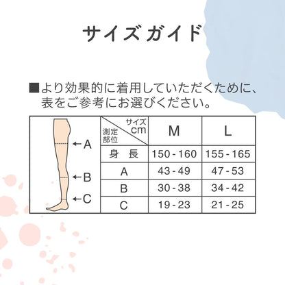 Medikutto Compression Socks, Full Leg, Thigh EX, High Pressure Type, M + Bonus