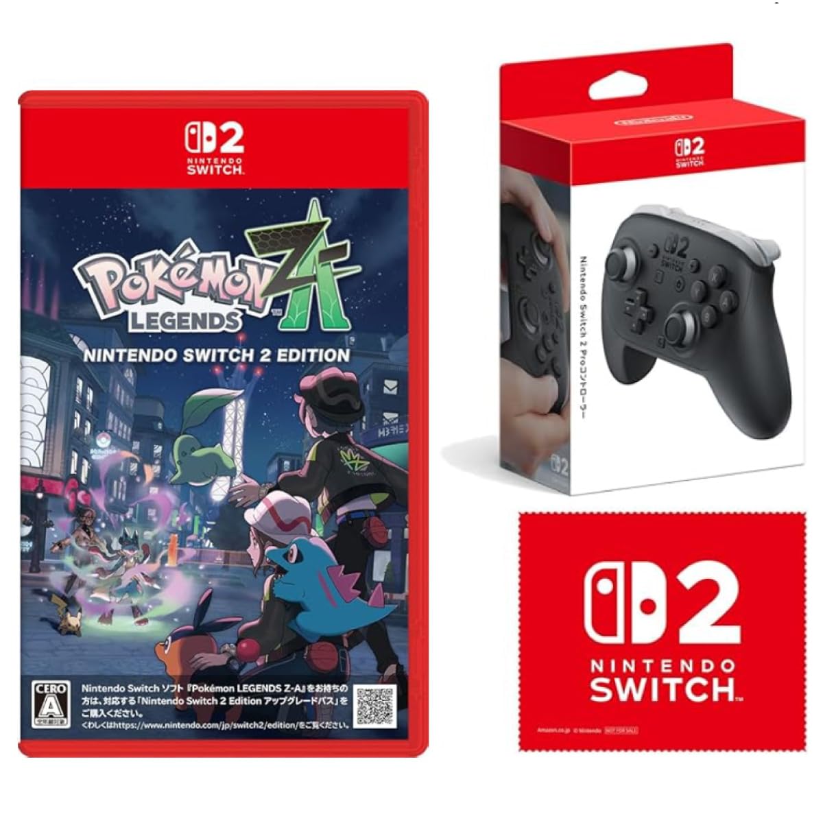 ドンキーコング バナンザ -Switch2 ＆【任天堂純正品】Nintendo Switch 2 Proコントローラー 【Amazon.co.jp限定】特典 Nintendo Switch 2 ロゴデザイン マイクロファイバークロス 同梱