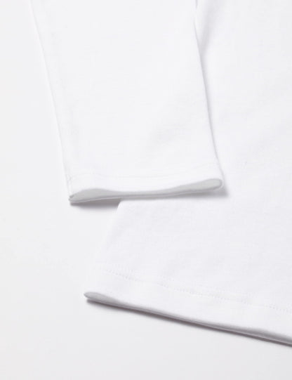 Hanes HM4-Q507A Men's Long T-Shirt, Warm Inner, Cold Protection, Thick Inner High Neck Shirt, Long Sleeve, Warm, 100% Cotton, Long Sleeve Shirt