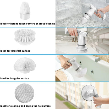 充電式電動クリーニングブラシ｜キッチン掃除用・タイル/ガラス対応・多機能家電