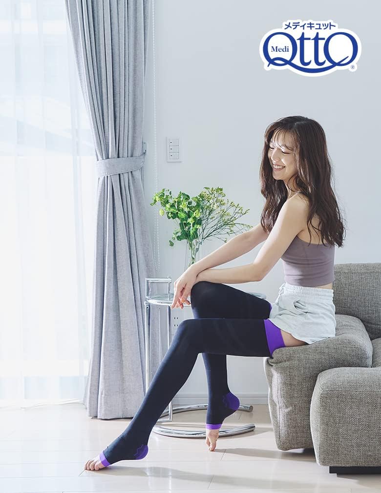 Medikutto Compression Socks, Full Leg, Thigh EX, High Pressure Type, M + Bonus