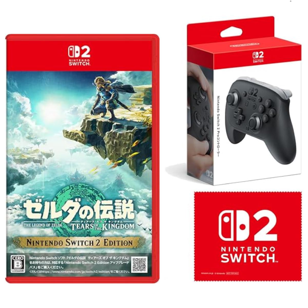 ドンキーコング バナンザ -Switch2 ＆【任天堂純正品】Nintendo Switch 2 Proコントローラー 【Amazon.co.jp限定】特典 Nintendo Switch 2 ロゴデザイン マイクロファイバークロス 同梱