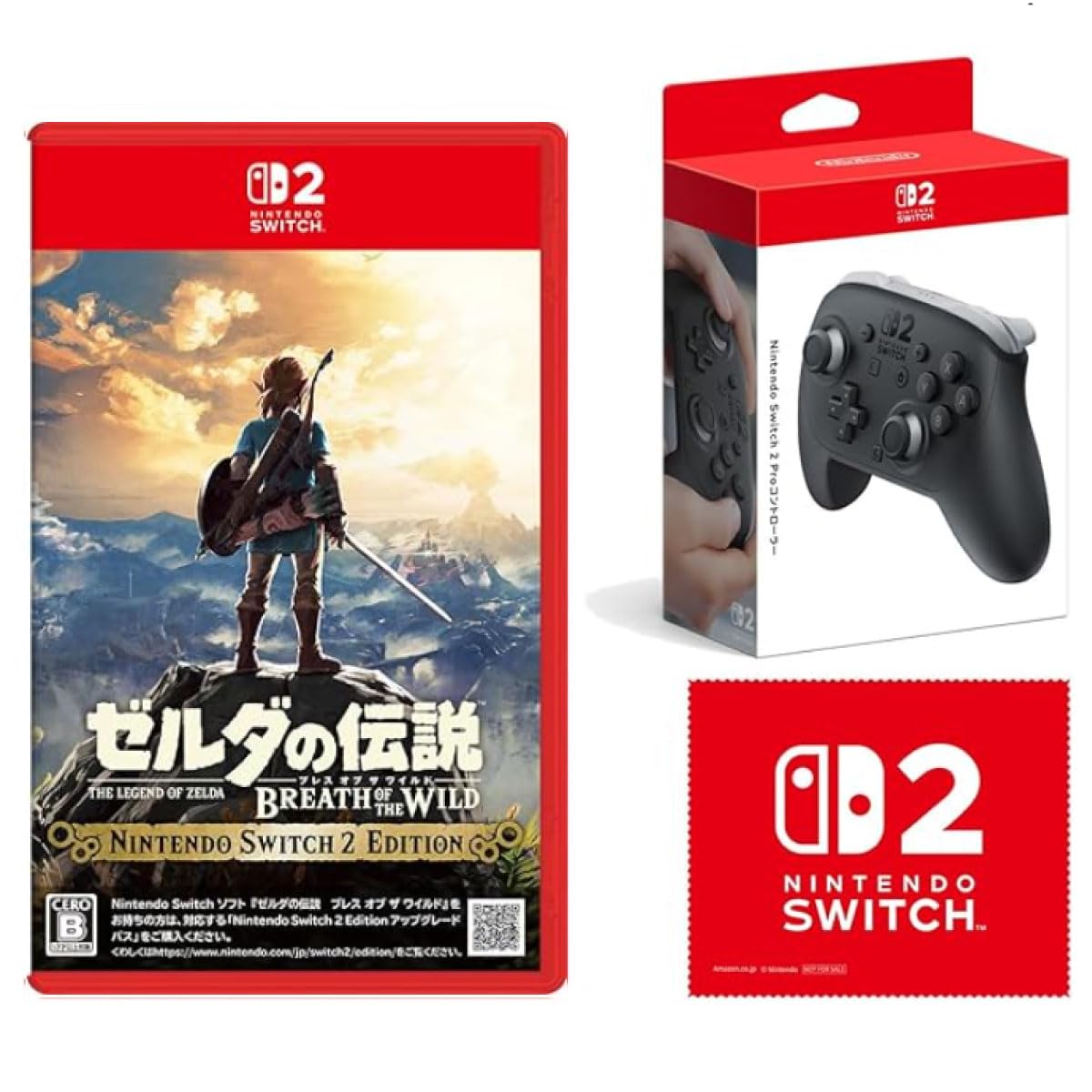 ドンキーコング バナンザ -Switch2 ＆【任天堂純正品】Nintendo Switch 2 Proコントローラー 【Amazon.co.jp限定】特典 Nintendo Switch 2 ロゴデザイン マイクロファイバークロス 同梱