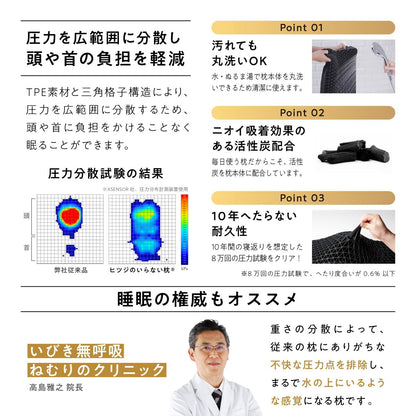 Sun No Counting Sheep Pillow, 20.5 x 13.4 x 3.1 / 3.9 inches (520 x 340 x 80 / 100 mm) (L x W x H [bottom / top])