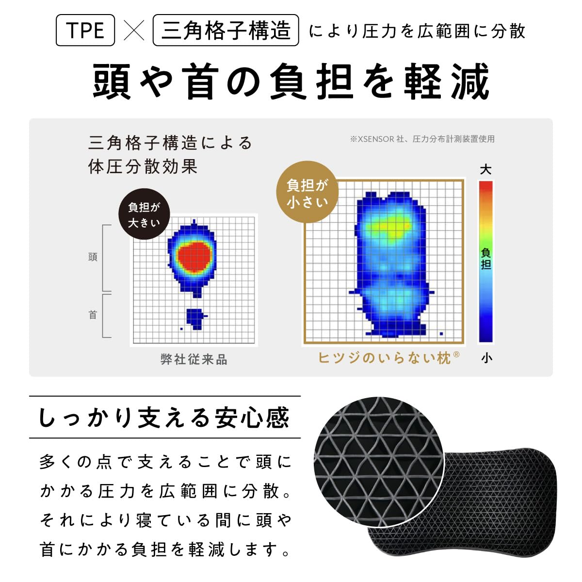 Sun No Counting Sheep Pillow, 20.5 x 13.4 x 3.1 / 3.9 inches (520 x 340 x 80 / 100 mm) (L x W x H [bottom / top])