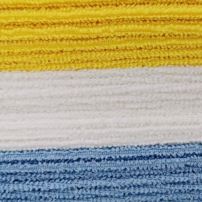 Amazon Basics Microfiber Cleaning Cloths, Thin, Car Wash Wipes, 24 Pack, Blue, White, Yellow, 15.7 x 11.8 inches (40 x 30 cm)