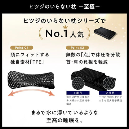 Sun No Counting Sheep Pillow, 20.5 x 13.4 x 3.1 / 3.9 inches (520 x 340 x 80 / 100 mm) (L x W x H [bottom / top])