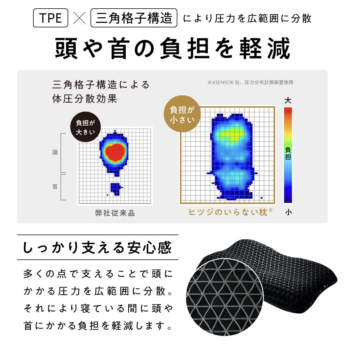 Sun No Counting Sheep Pillow, 20.5 x 13.4 x 3.1 / 3.9 inches (520 x 340 x 80 / 100 mm) (L x W x H [bottom / top])