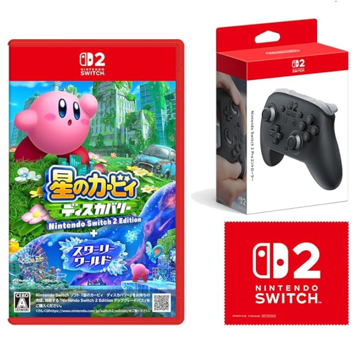 ドンキーコング バナンザ -Switch2 ＆【任天堂純正品】Nintendo Switch 2 Proコントローラー 【Amazon.co.jp限定】特典 Nintendo Switch 2 ロゴデザイン マイクロファイバークロス 同梱