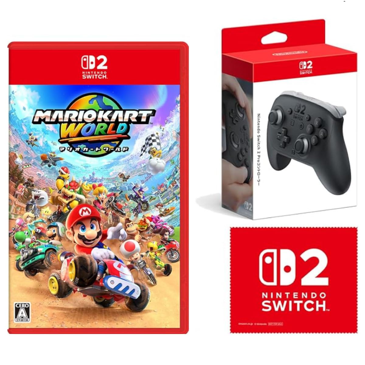 ドンキーコング バナンザ -Switch2 ＆【任天堂純正品】Nintendo Switch 2 Proコントローラー 【Amazon.co.jp限定】特典 Nintendo Switch 2 ロゴデザイン マイクロファイバークロス 同梱