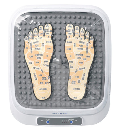 New Footwell MD1800S Foot Vibration Massager with Vinyl Cover (White)