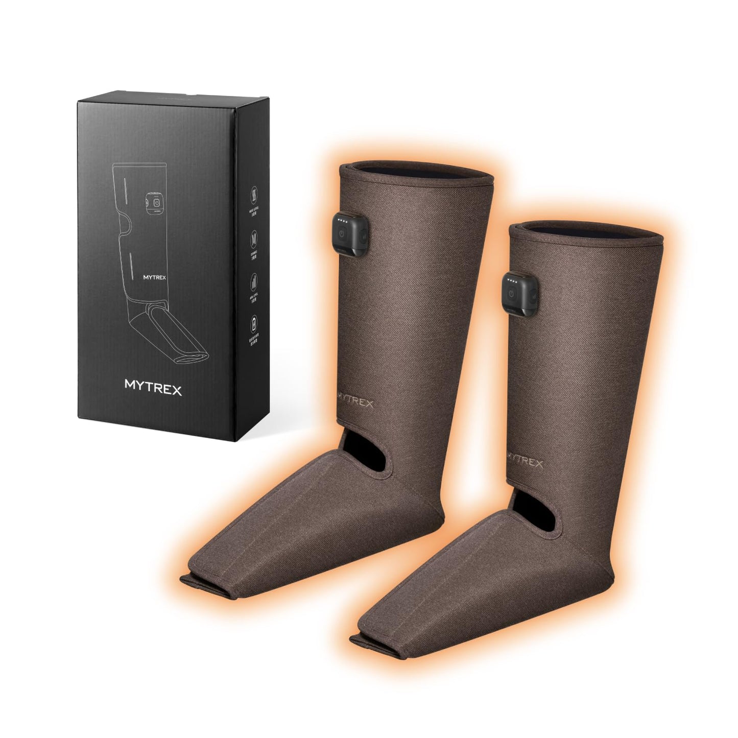MYTREX マイトレックス RAKUNO FIT PLUS 足 ふくらはぎ 足裏 足先 足首 空気圧 温熱 ふくらはぎケア 足ケア Type-C充電式 コードレス 3段階温熱 トリプル極揉ポンプ もみコース3種 5段階レベル調整 運動後/座り仕事/立ち仕事/長時間の歩きなどに男女適用 母の日 父の日 敬老日 誕生日 プレゼント ギフト ラクーノ フィット プラス MT-RFP-25BG (ベージュ2個セット)