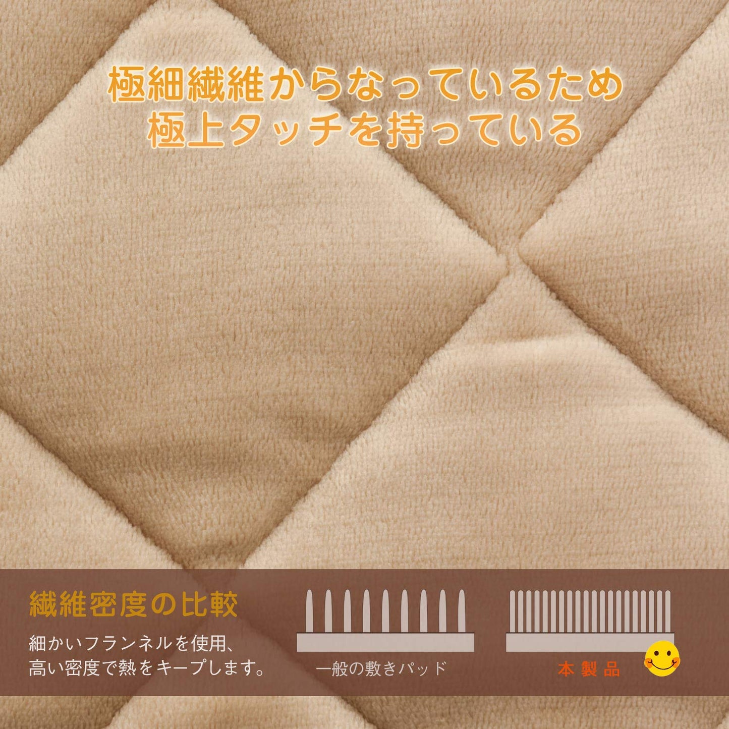 Kumori Bed/Mattress Pad, Extra Warming, Flannel Microfiber, Antibacterial, Odor/Mite Resistant, Fully Washable, Fall/Winter Blanket Pad, Sheets (Semi Double, 47.2 x 78.7 inches (120 x 200 cm), Gray)