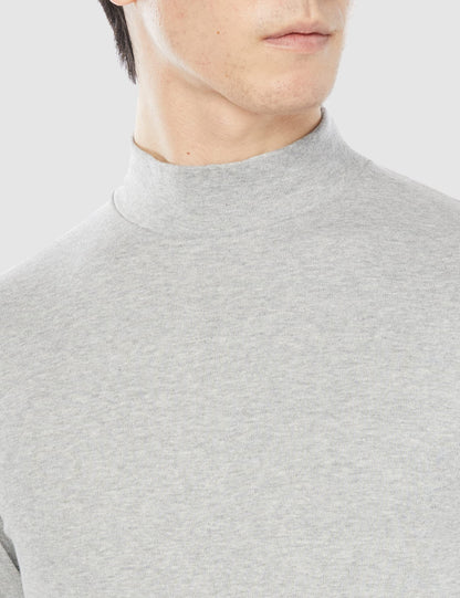 Hanes HM4-Q507A Men's Long T-Shirt, Warm Inner, Cold Protection, Thick Inner High Neck Shirt, Long Sleeve, Warm, 100% Cotton, Long Sleeve Shirt