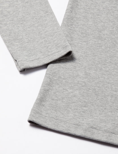 Hanes HM4-Q507A Men's Long T-Shirt, Warm Inner, Cold Protection, Thick Inner High Neck Shirt, Long Sleeve, Warm, 100% Cotton, Long Sleeve Shirt