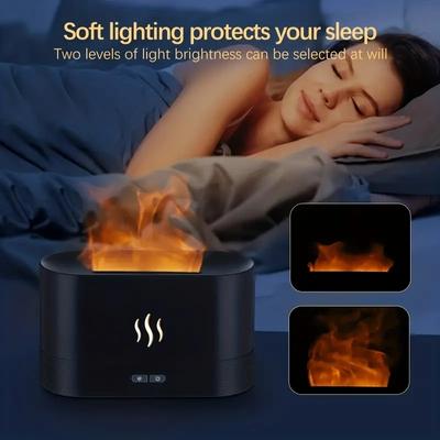 クリエイティブシミュレーション炎アロマセラピーマシン加湿器アロマセラピー雰囲気ランプベッドルームリビングルーム車
