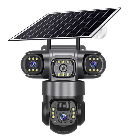 V380Pro トリプルレンズ防犯カメラ 600万画素・トリプルスクリーン表示｜Wi-Fi対応 ホームセキュリティカメラ 1台で“3方向”を同時監視。 高画質600万画素のトリプルレンズ搭載で、死角のないホームセキュリティを実現。 アプリ連動で外出先からでも家の様子を確認できる、次世代スマート防犯カメラです。