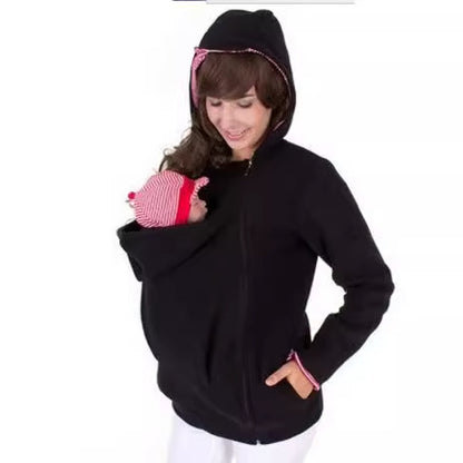 秋冬スリーインワンリムーバブルベビーバッグ多機能カンガルーマザーセータージャケットレディース服