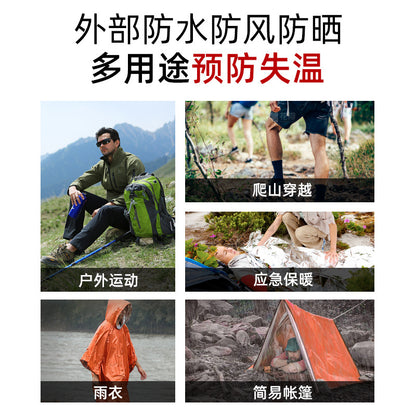 緊急用サバイバルブランケット 防寒・保温・断熱｜使い捨てタイプ｜災害・地震・キャンプ・救急用アルミブランケット 体温をしっかり守る、災害時の必需品。 軽量でコンパクトながら、高い保温・断熱効果を発揮する **緊急用サバイバルブランケット（エマージェンシーブランケット）**です。