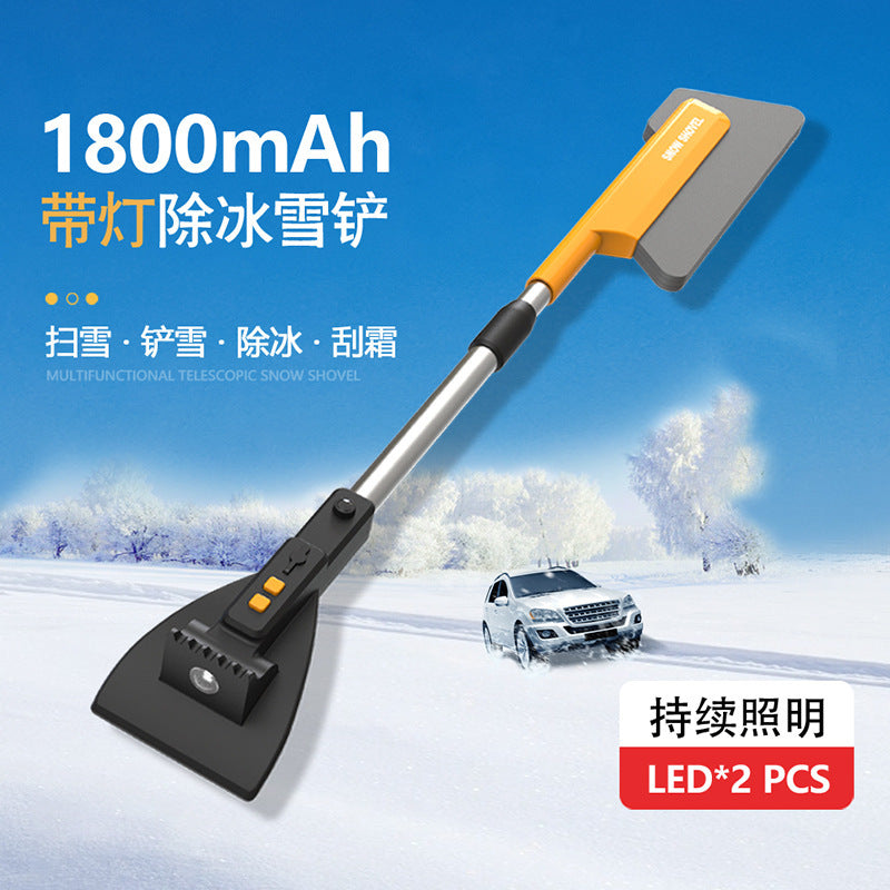 ❄️新作！多機能カー用スノーショベル ライト付き・雪落としブラシ・霜取り・ガラス解氷対応の冬用必需品 冬の朝の面倒な雪かきやガラスの凍結—— その悩みをこの1本で一気に解決！ ライト搭載 × 雪ブラシ × スクレーパー（霜取り） の 多機能スノーショベルは、 暗い時間帯の作業も、凍結ガラスの除去もスムーズ。 車を冬から守る、今大注目の便利アイテムです。