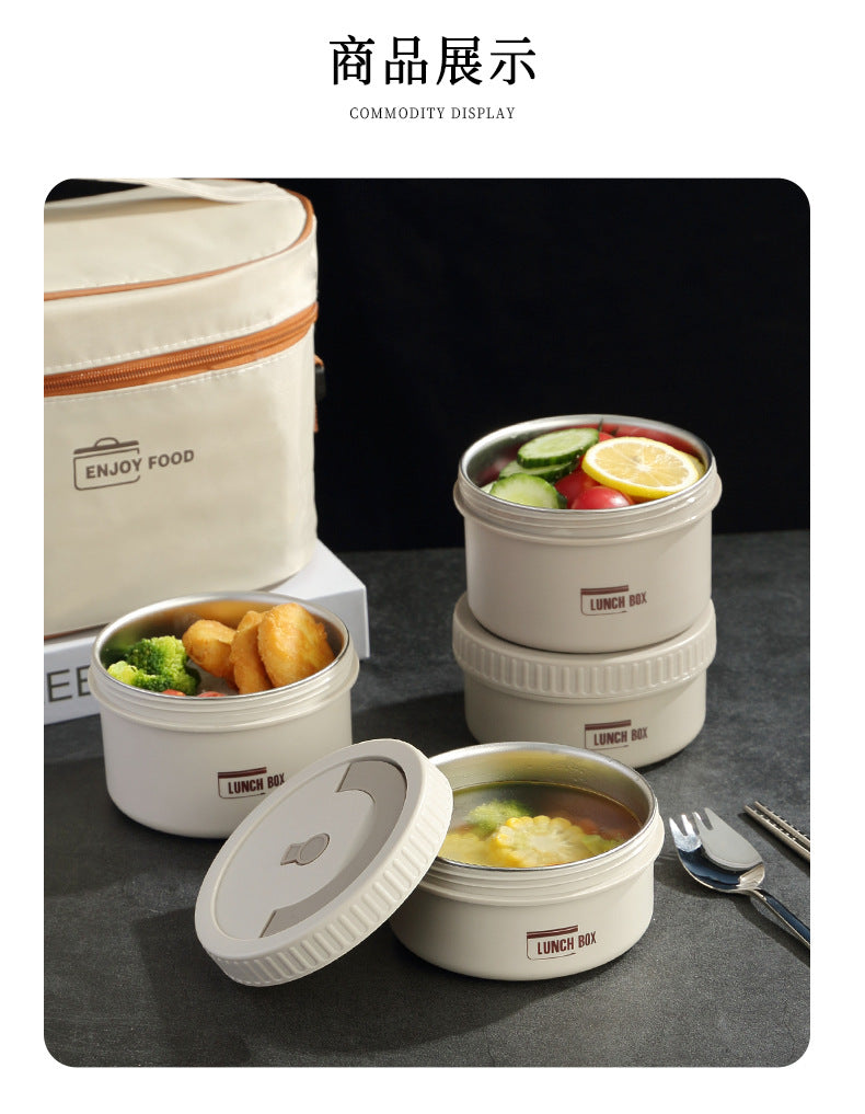 🍱 ステンレス製 保温弁当箱｜電子レンジ対応・大容量・多層構造・オフィス向け特製ランチボックス