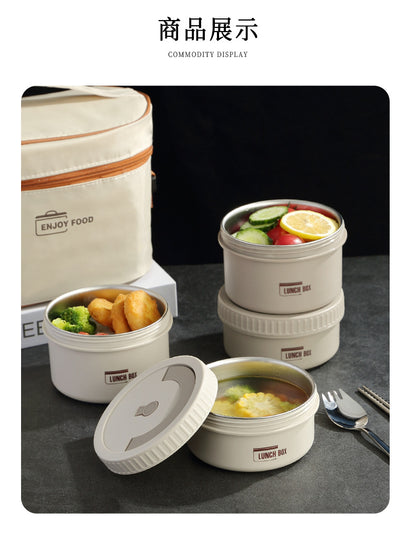 🍱 ステンレス製 保温弁当箱｜電子レンジ対応・大容量・多層構造・オフィス向け特製ランチボックス