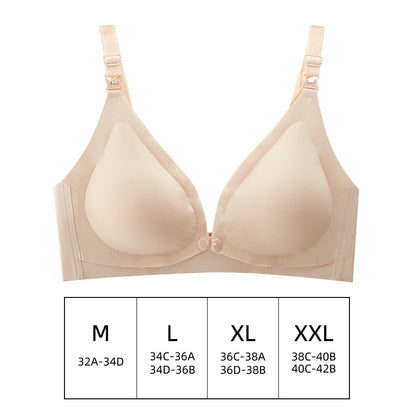 マタニティ看護ブラフロントボタン付きカッププッシュアップ、通気性、快適、肌に優しい、柔らかいアンダーウェア