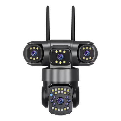 V380Pro トリプルレンズ防犯カメラ 600万画素・トリプルスクリーン表示｜Wi-Fi対応 ホームセキュリティカメラ 1台で“3方向”を同時監視。 高画質600万画素のトリプルレンズ搭載で、死角のないホームセキュリティを実現。 アプリ連動で外出先からでも家の様子を確認できる、次世代スマート防犯カメラです。