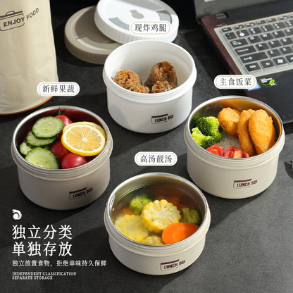 🍱 ステンレス製 保温弁当箱｜電子レンジ対応・大容量・多層構造・オフィス向け特製ランチボックス