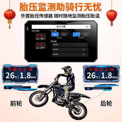 🚀次世代バイク用オールインワンレコーダー 2K高画質・ワイヤレスCarPlay・GPSナビ・タイヤ空気圧監視搭載 あなたのバイクライフを **“一台で全て完結する最新デバイス”**にアップグレード。 クリアすぎる2K高画質録画、 スマホとシームレスに連携するワイヤレスCarPlay、 正確なGPSナビ、 そして安全性を高めるタイヤ空気圧モニタリングまで。 これ1台で、ツーリングも毎日の走行も 圧倒的に便利・安全・快適になります。