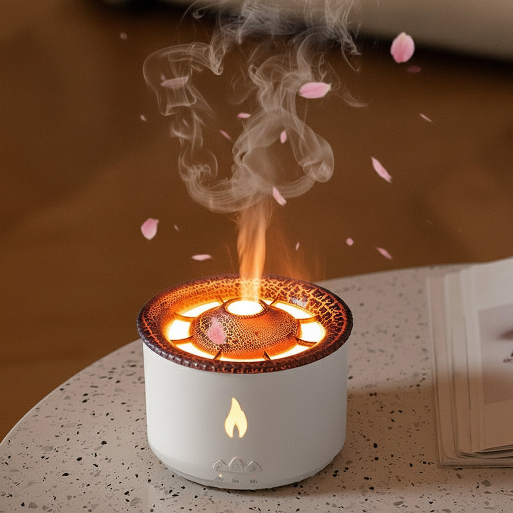 国境を越えた模擬炎アロマセラピーマシン加湿器家庭用エッセンシャルオイルアロマセラピーディフューザー